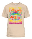 Peace Love and Mushrooms Retro Shirt – 70s Hippie Psychedelic Mushroom T-Shirt