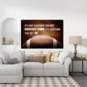 Inspirational American Football Quote Poster - Motivational Wall Art for Athletes, Gyms, Offices