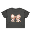 Baseball Bow Cropped T-Shirt for Women | Sporty & Stylish Tee