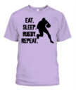 Eat Sleep Rugby Repeat Shirt – Unisex T-Shirt & Tank Top for Rugby Lovers & Players