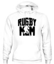 Unisex Rugby Clash Hoodie Sweatshirt – Fierce Player Silhouette Pullover for Sports Fans
