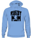 Unisex Rugby Clash Hoodie Sweatshirt – Fierce Player Silhouette Pullover for Sports Fans