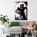 Powerful American Football Player Poster – Sports Wall Decor for Game Room, Gym