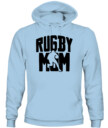 Unisex Rugby Clash Hoodie Sweatshirt – Fierce Player Silhouette Pullover for Sports Fans