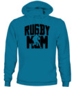 Unisex Rugby Clash Hoodie Sweatshirt – Fierce Player Silhouette Pullover for Sports Fans