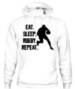 Unisex Rugby Player Impact Hoodie Sweatshirt – Dynamic Sports Graphic Pullover for Athletes and Fans