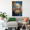 Graffiti Baseball Poster – Vintage Sports Wall Art for Athletes & Baseball Fans 