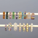1Pcs CZ Cuff Earrings for Women Small C Shape Ear Cuff Colorful Rhinestone Clip Earrings Crystal Earcuff Without Piercing