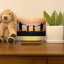 Family Holding Hands On The Beach Shaped Night Light