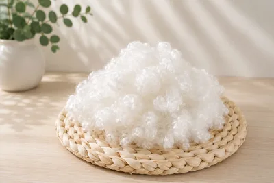 Recycled Polyester Hollow Conjugated Siliconized Staple Fiber 7D 64 HC for High-End Mattress from Vietnam