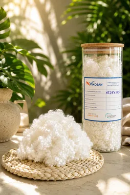 Eco-Friendly Recycled Polyester Hollow Conjugated Siliconized Staple Fiber 15D 51 HCS for Garment Padding from Vietnam