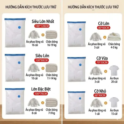 Vacuum Storage Bags with Pump.