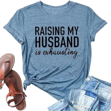 Women’s Blessed Graphic T-Shirt Inspirational Casual Crewneck