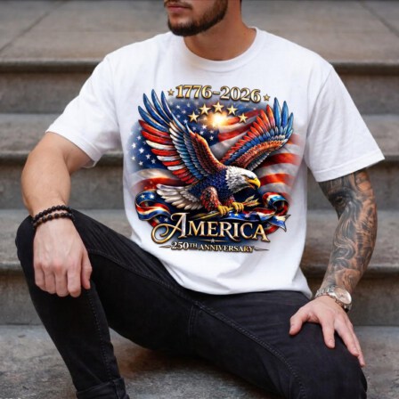 Vintage USA 250th Anniversary Eagle Comfort Colors Shirt, America 250 Tee, Independence Day 2026 Gift