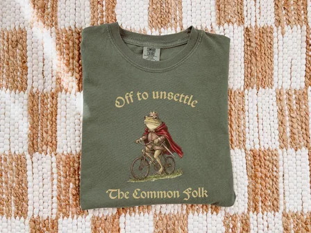 Off To Unsettle The Common Folk Frog Graphic Comfort Colors T-Shirt
