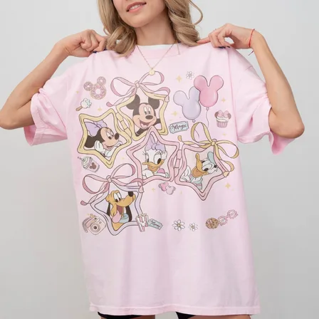 Retro Magical Pastel Mouse Aesthetic Shirt, Vintage Cartoon Friends Vacation Tee, Coquette Girls Trip Shirt