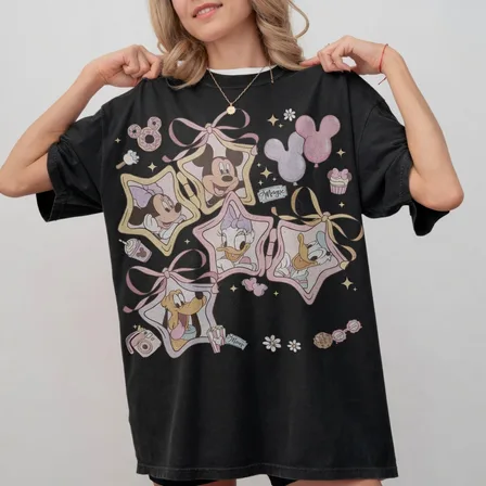 Retro Magical Pastel Mouse Aesthetic Shirt, Vintage Cartoon Friends Vacation Tee, Coquette Girls Trip Shirt