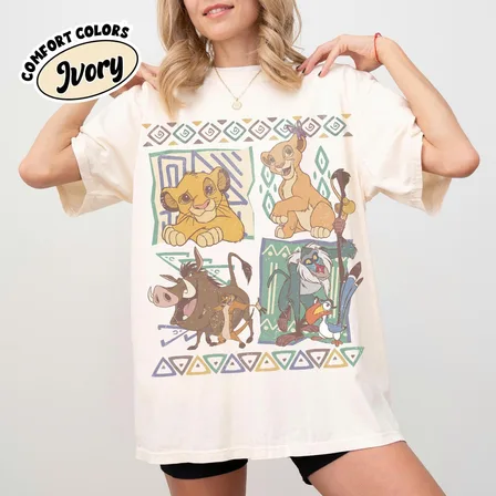 Classic Safari Cartoon Inspired Tee, Retro Vintage Animal Friends Shirt
