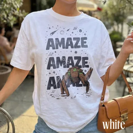 Vintage Amaze Graphic Tee, Retro Crab Shirt, Cute Ocean Creature Unisex Cotton T-Shirt