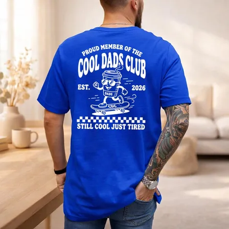 Cool Dads Club Graphic T-Shirt – Men's Casual Short Sleeve Tee