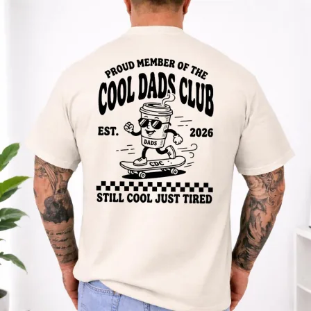 Cool Dads Club Graphic T-Shirt – Men's Casual Short Sleeve Tee