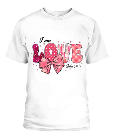  Unisex POD Printed T-Shirt - Valentine’s Day Gift - Love Heart Design