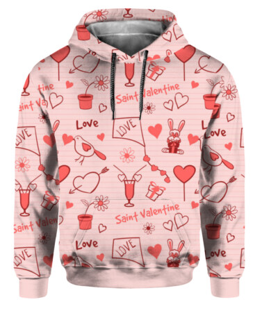 Unisex Valentine Hoodie - Cozy & Warm Graphic Sweatshirt