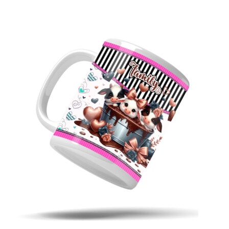 Cow Ceramic Mug - Cute Animal Lover Coffee Cup, 11oz, Durable & Gift-Ready