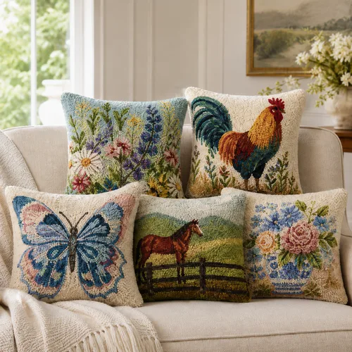 Hooked Pillows