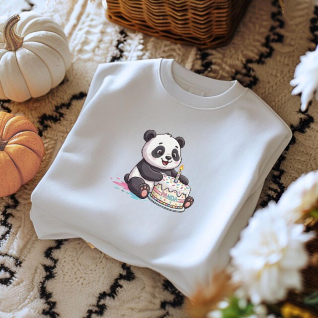 Panda Kangaroo Sweatshirt – Cute Birthday Cake Animals