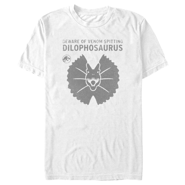 Men's Jurassic World: Dominion Beware Venom Spitting Dilophosaurus  Adult T-Shirt