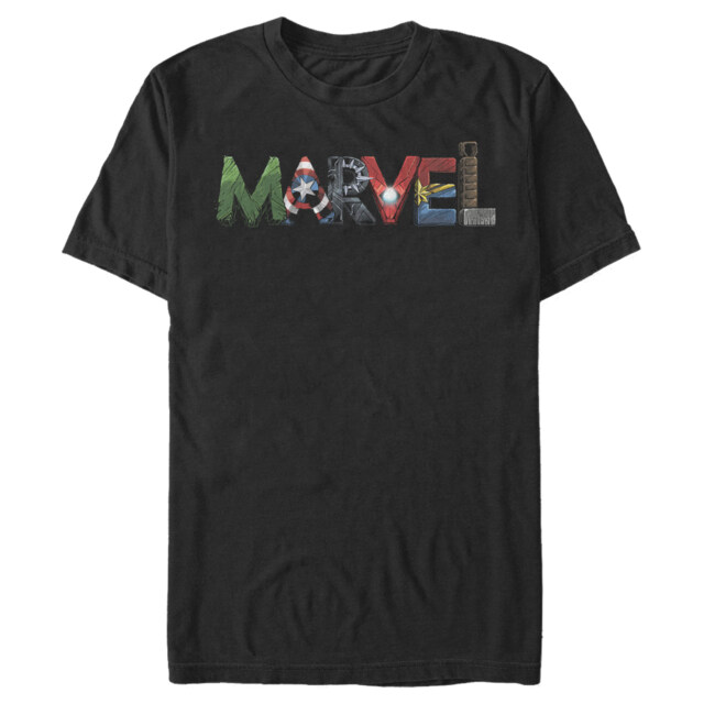 Men's Marvel Logo Hero Font  Adult T-Shirt