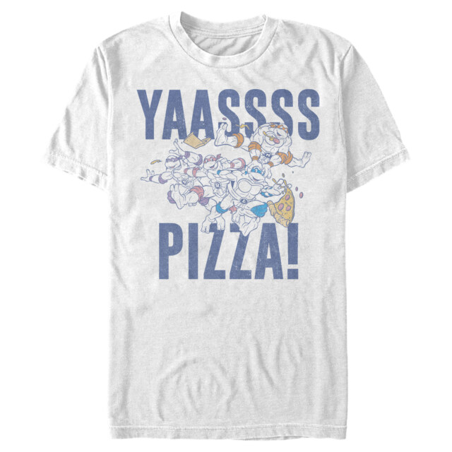 Men's Teenage Mutant Ninja Turtles Yass Pizza  Adult T-Shirt
