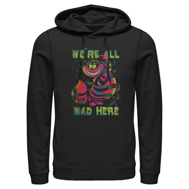 Men's Alice in Wonderland Rainbow Cheshire  Adult Pull Over Hoodie