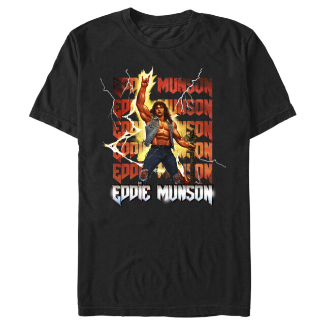Men's Stranger Things Rockstar Eddie Munson  Adult T-Shirt