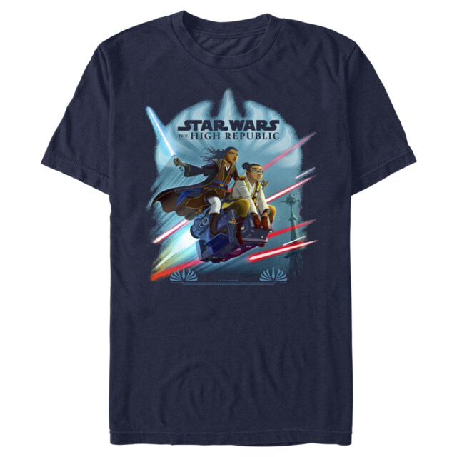 Men's Star Wars The High Republic Race to Crashpoint Tower  Adult T-Shirt