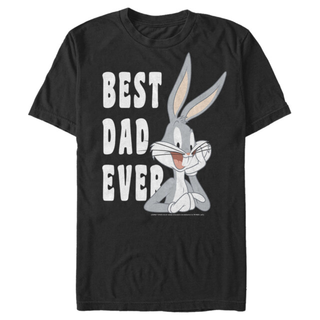 Men's Looney Tunes Father's Day Bugs Bunny Best Dad Ever  Adult T-Shirt