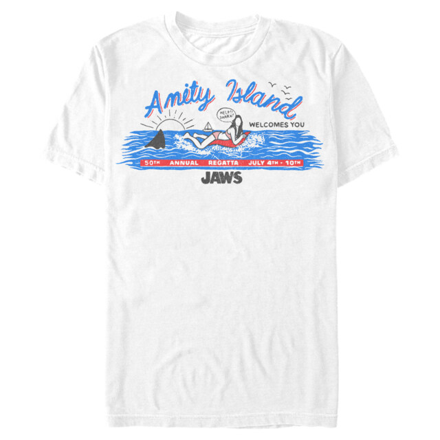 Men's Jaws Amity Island Billboard  Adult T-Shirt