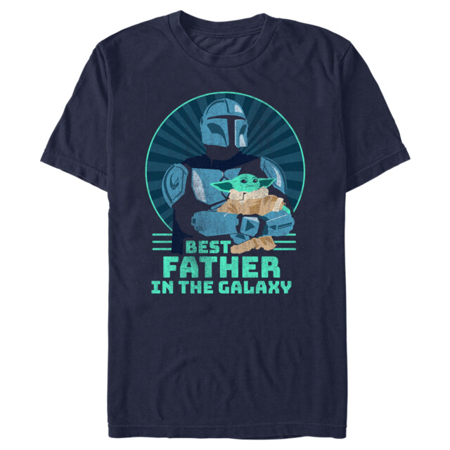 Men's Star Wars: The Mandalorian Father's Day Best Father in the Galaxy  Adult T-Shirt