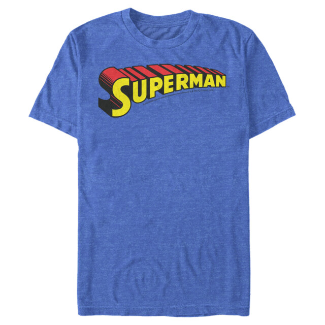Men's Superman Classic Text Logo  Adult T-Shirt
