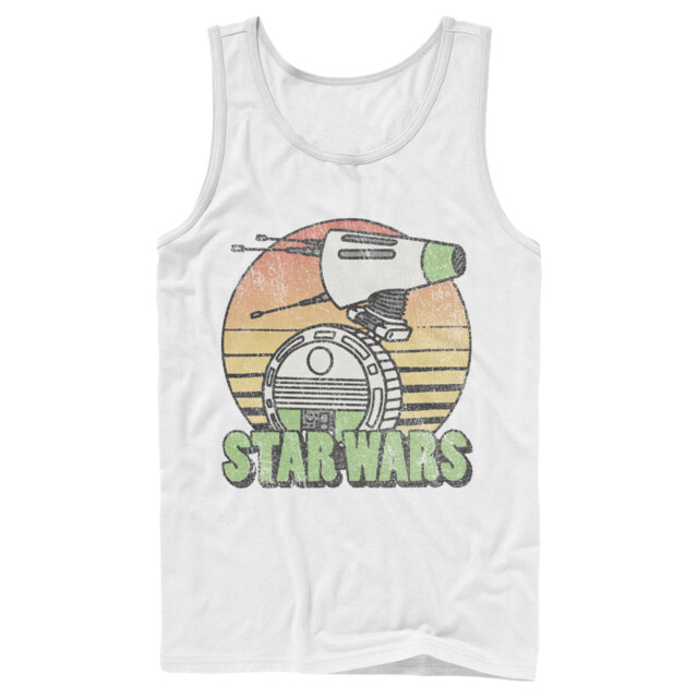 Men's Star Wars: The Rise of Skywalker Retro D-0 Sunset  Adult Tank Top