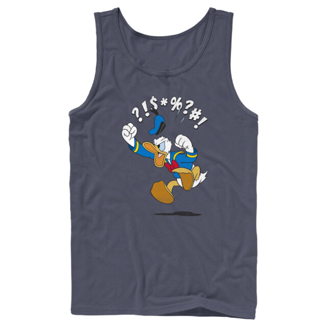 Men's Mickey & Friends Donald Duck Angry Jump  Adult Tank Top