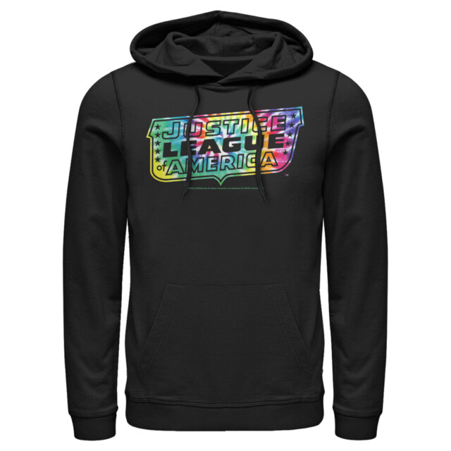 Men's Justice League Tie Dye Emblem  Adult Pull Over Hoodie