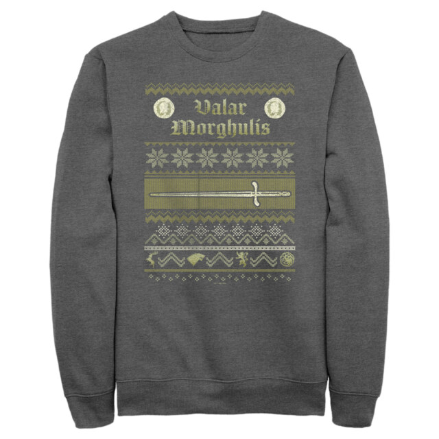 Men's Game of Thrones Christmas Valar Morghulis Sweater  Adult Sweatshirt