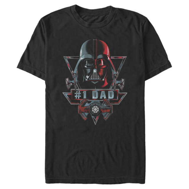 Men's Star Wars Father's Day Darth Vader #1 Dad  Adult T-Shirt