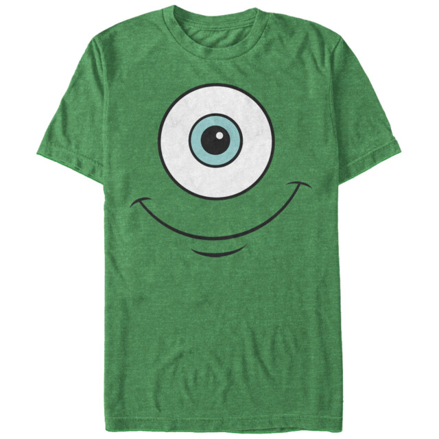 Men's Monsters Inc Mike Wazowski Eye Smile  Adult T-Shirt
