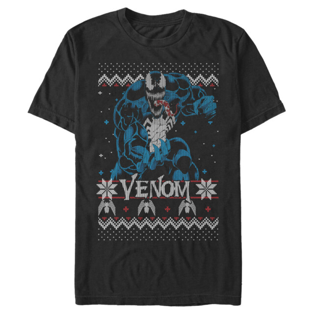 Men's Marvel Ugly Christmas Venom Pose  Adult T-Shirt