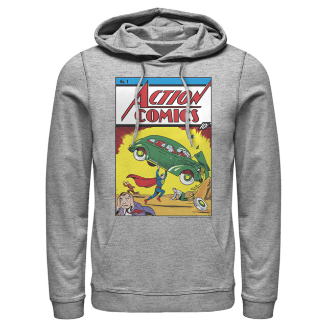 Men's Superman No.1 Action Comics  Adult Pull Over Hoodie