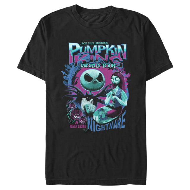 Men's The Nightmare Before Christmas Pumpkin King World Tour  Adult T-Shirt