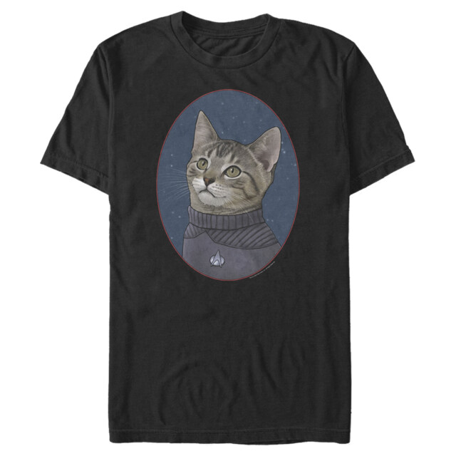 Men's Star Trek: The Next Generation Officer Wesley Crusher Cat  Adult T-Shirt